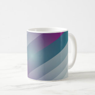 Taza De Café Triángulos grises magenta verde azulados