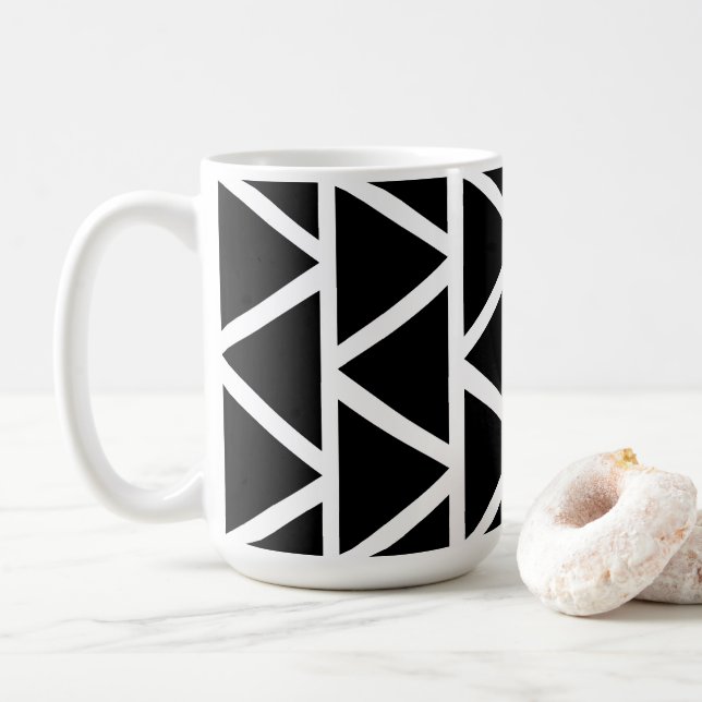 Taza De Café Triángulos negros (Con donut)