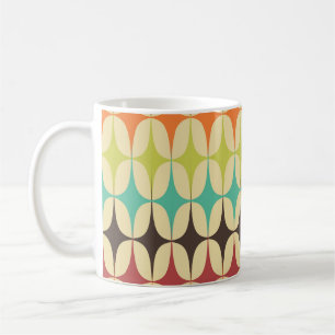 Taza De Café Triángulos retro: retroceso del patrón geométrico