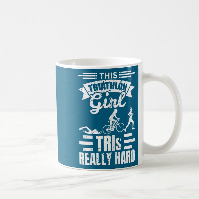 Taza De Café Triathlete Girls Funny Triathlon  (Derecha)