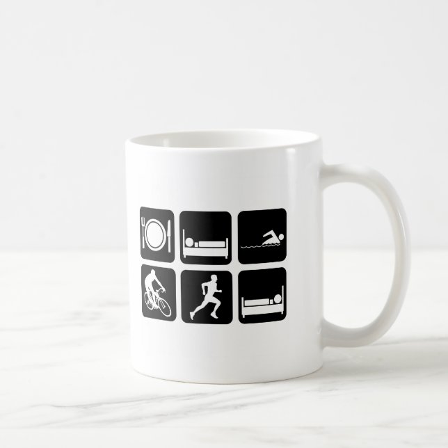 Taza De Café Triathlon divertido (Derecha)