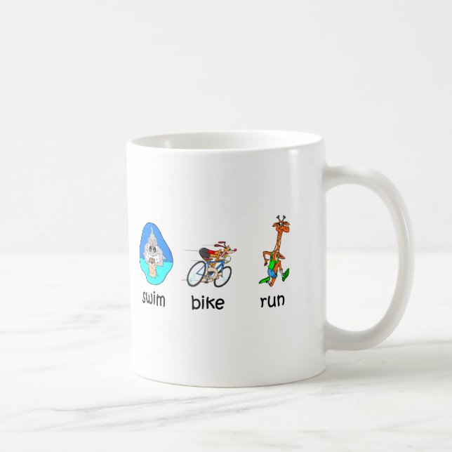 Taza De Café Triathlon divertido (Derecha)