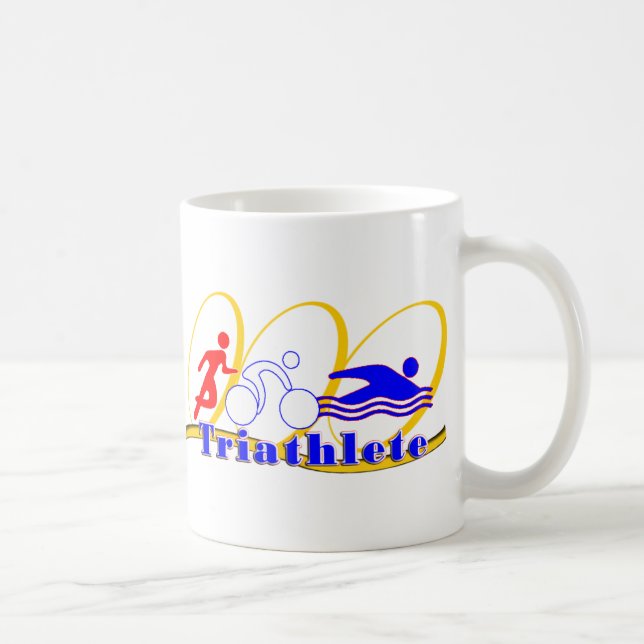 Taza De Café Triatleta - Corre Bañada en Bicicleta (Derecha)