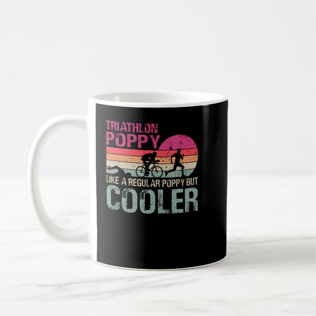 Taza De Café Triatlón Triathlon Poppy Bike Run Triathletts T- (Izquierda)