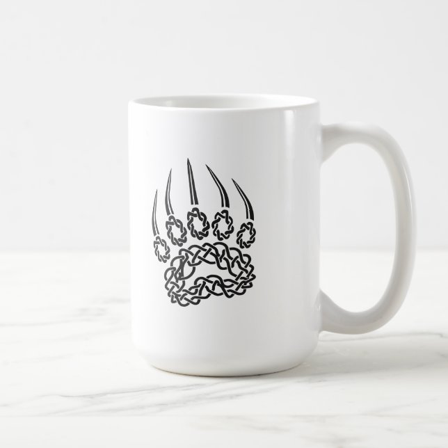 Taza De Café Tribal Black Bear Paw (Derecha)
