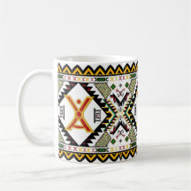 Taza de café tribal boho - Az geométrico del suroe
