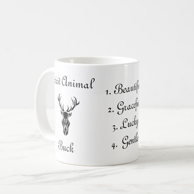 Taza De Café Tribal Buck Tótem Spirit Animal Coffee Mug (Anverso izquierdo)