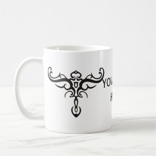 Taza De Café TRIBAL DE TATUAJE NEGRO III + tu idea