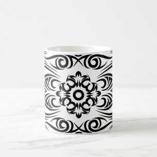 Taza De Café Tribal del tatuaje negro 1