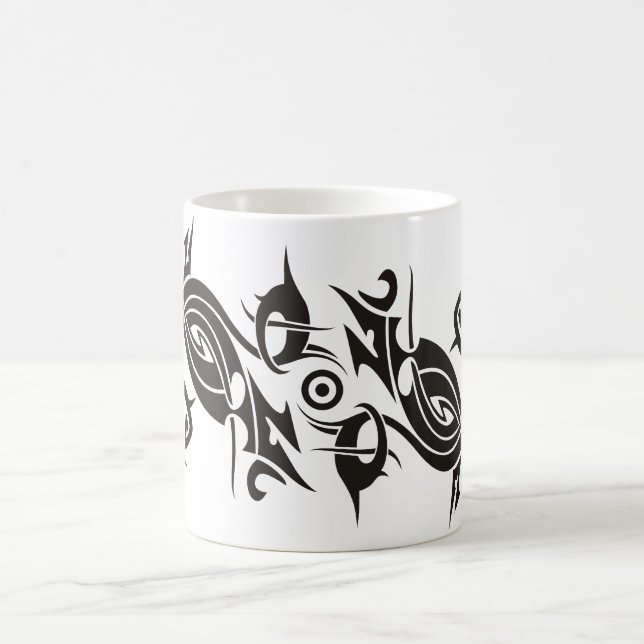 Taza De Café Tribal del tatuaje negro 2 (Centro)