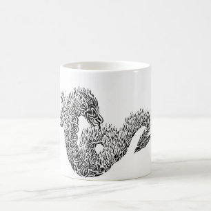 Taza De Café tribal dragón