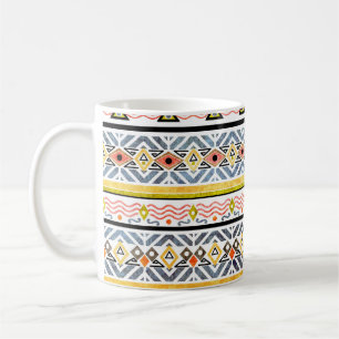 Taza De Café Tribal Grunge: Ethno Folk Retro.