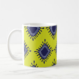 Taza De Café Tribal Ikat: Diseño Moderno.