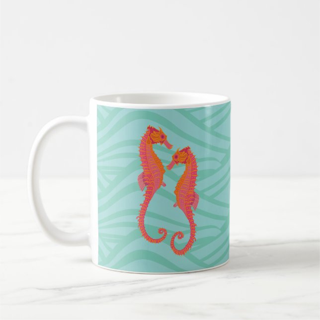 Taza De Café Tribal Marking Seahorses  (Izquierda)