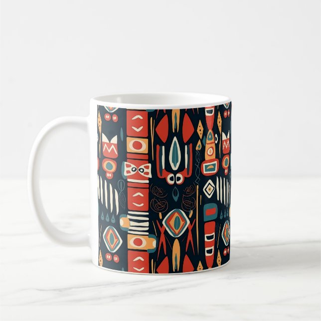 Taza De Café Tribal Print Art Mug (Izquierda)