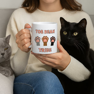 Taza De Café Tribu de Dedos de Gato Kawaii
