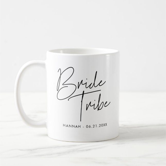 Taza De Café Tribu de novia minimalista moderna (Izquierda)