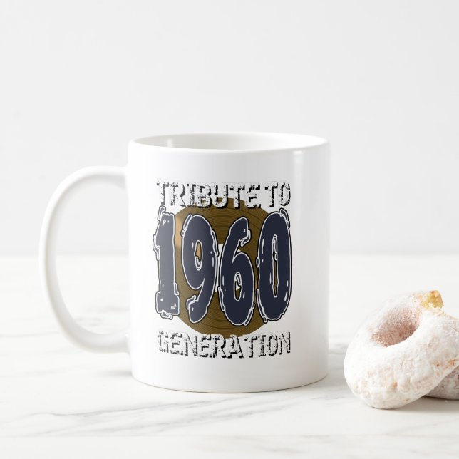 Taza De Café Tribute to 1960 generation anniversaire (Con donut)