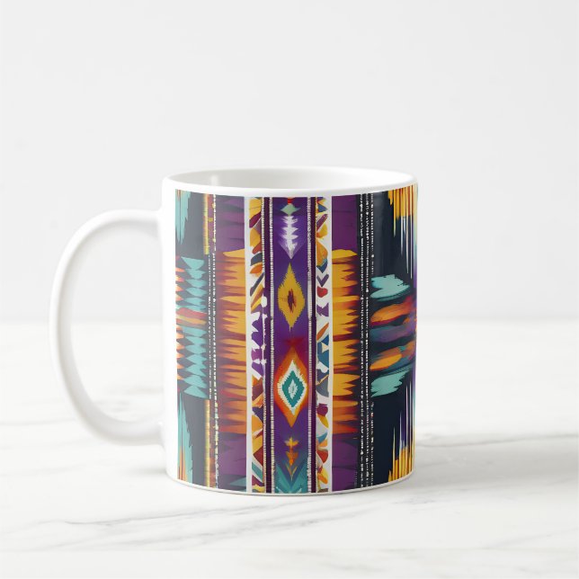 Taza De Café Tributo abstracto nativo americano S4 (Izquierda)