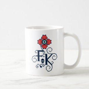 Taza De Café Tributo floral de Frida Kahlo el