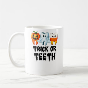 Taza De Café Trick O Teeth Halloween Dental Dentist Costume
