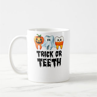 Taza De Café Trick O Teeth Halloween Dental Dentist Costume