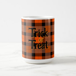 Taza De Café Trick O Trato De Halloween Plaid