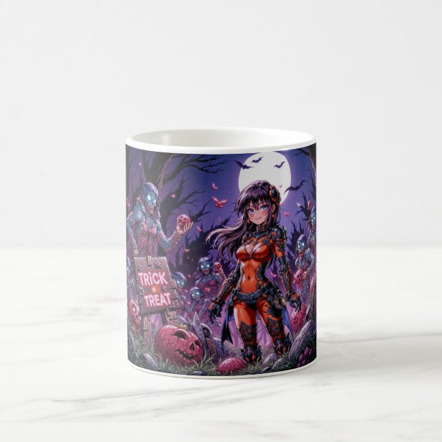 Taza De Café Trick o Treat Halloween Zombis con el cerebro (Centro)
