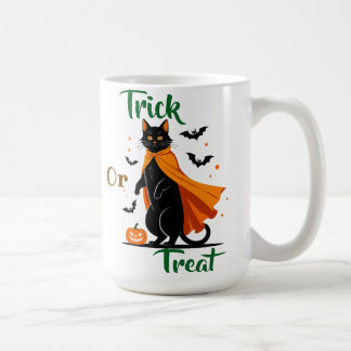 Taza De Café Trick o Trek Black Cat Specialty Mug