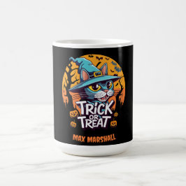 Taza De Café Trick o Trek Cat - Crawlies espeluznante Naranja N
