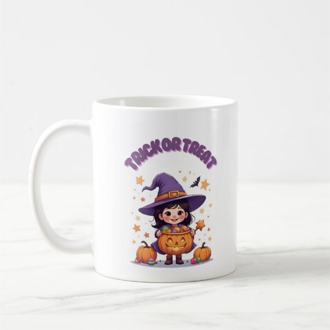 Taza De Café Trick or Treat Witch Mug - Jack O’Lantern purple (Izquierda)