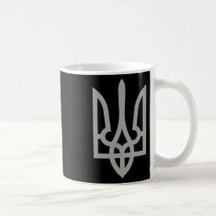 Taza De Café Tridente de Ucrania Símbolo Tryzub Escudo Logo Ucr
