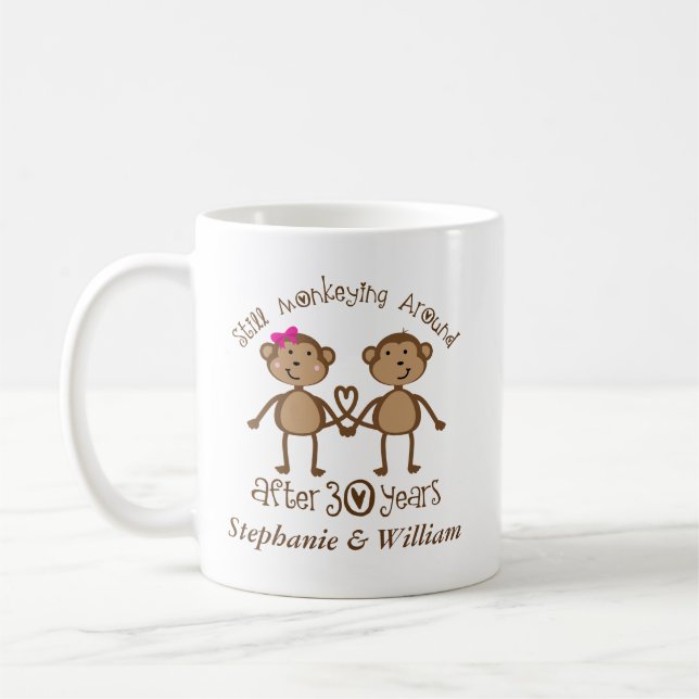 Taza De Café Trigésimo aniversario de boda divertido su que el (Izquierda)