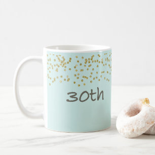 Taza De Café trigésimo Confeti del cumpleaños