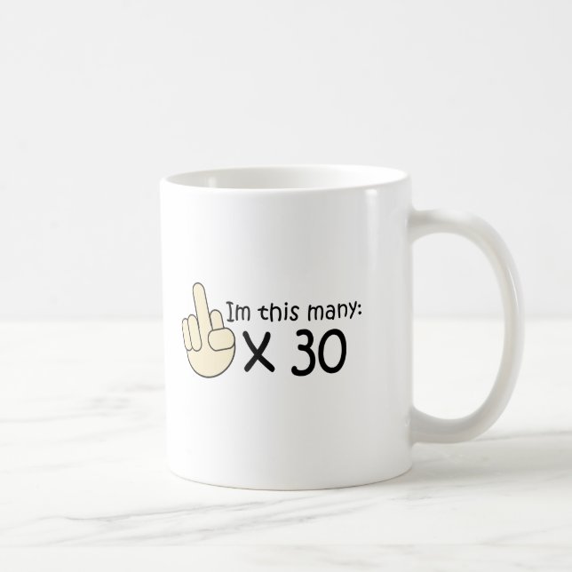 Taza De Café trigésimo Cumpleaños (Derecha)