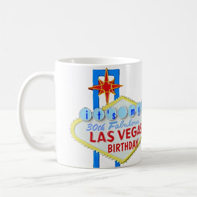 Taza De Café Trigésimo cumpleaños de Las Vegas (Izquierda)
