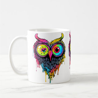 Taza De Café Triippy Party Edm Owl Music Lover