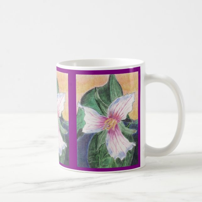 Taza De Café ¡Trillium pintado! (Derecha)