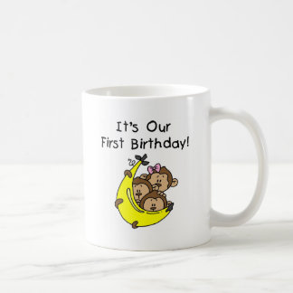 Taza De Café Trillizos primero - Dos niños, un Chica
