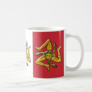 Taza De Café Trinacria siciliano en bandera italiana