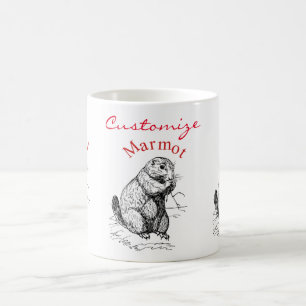 Taza De Café Trineo de animales de la marmota