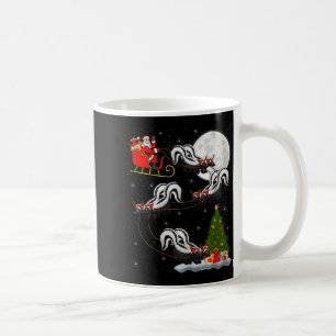 Taza De Café Trineo de Papá Noel Mapache Volador Divertido Mági