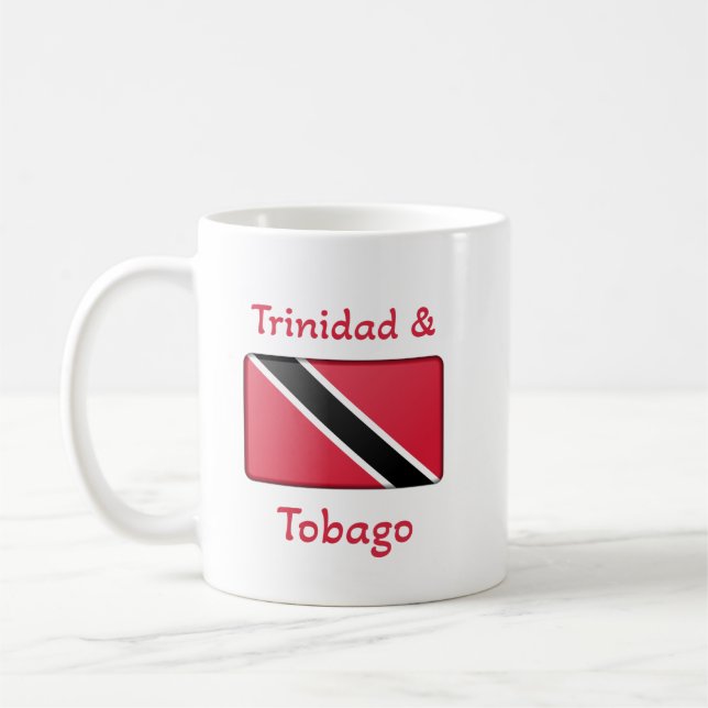 Taza De Café Trinidad y Tobago: Café con bandera (Izquierda)