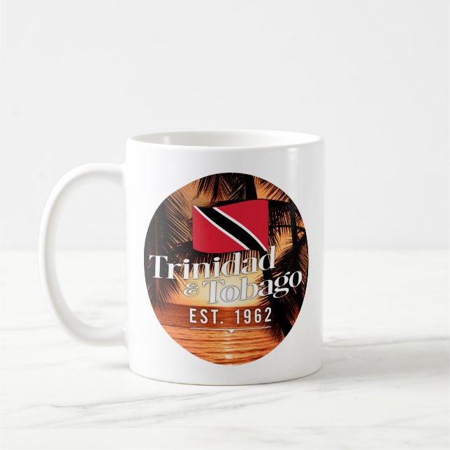 Taza De Café "Trinidad y Tobago Este. Atardecer De 1962" Con Ba (Izquierda)