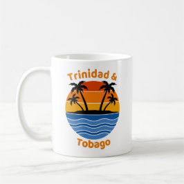 Taza De Café Trinidad y Tobago Retro Sunset Coffee Mug