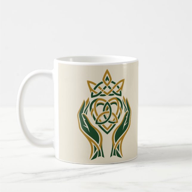 Taza De Café Trinity Heart Claddagh (Izquierda)