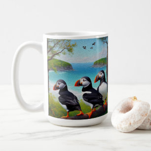Taza De Café Trío costero: Tres ataúdes en la playa con aceites