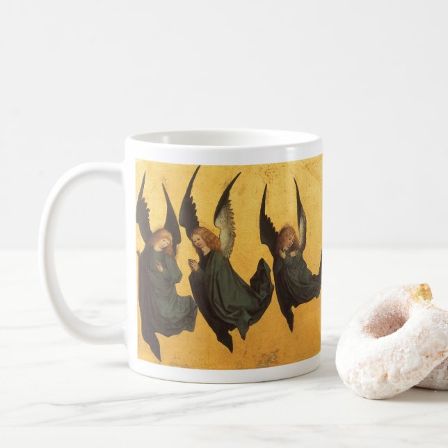 Taza De Café Trío de ángeles renacentistas por maestro de House (Con donut)