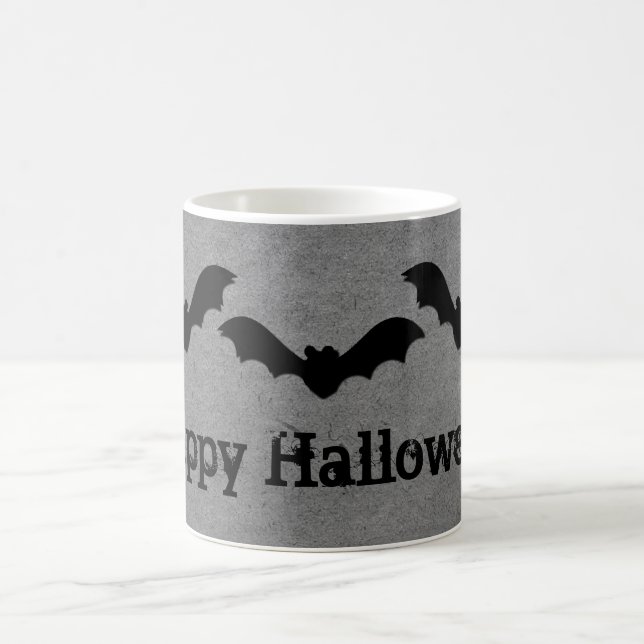 Taza De Café Trio de Bats Halloween Mug, Gris (Centro)