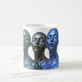 Taza De Café Trío de Belleza Futurista